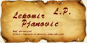 Lepomir Pjanović vizit kartica